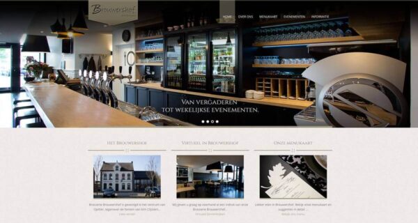 Menukaart, fotografie, webdesign | Café Brasserie Brouwershof