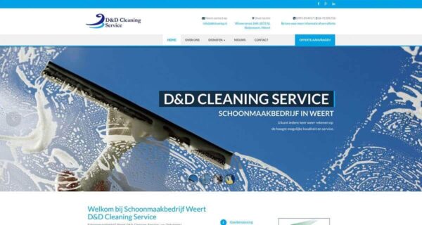Website D&D Cleaning | Schoonmaakbedrijf Weert