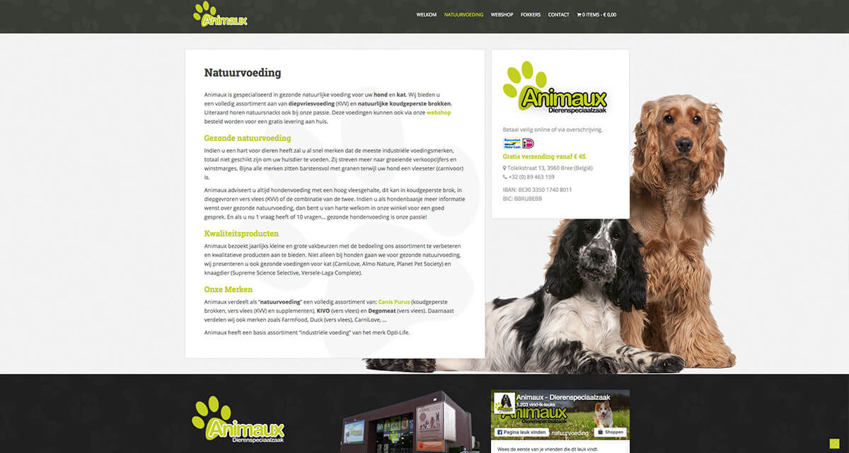 Webshop Animaux