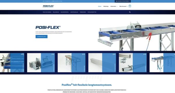 Logo, webshop, productfotografie en brochure | Posi-flex