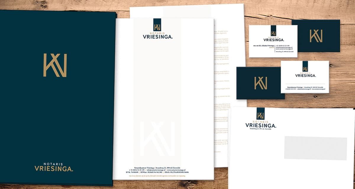 Logo, huisstijl, website en drukwerk | Notaris Vriesinga