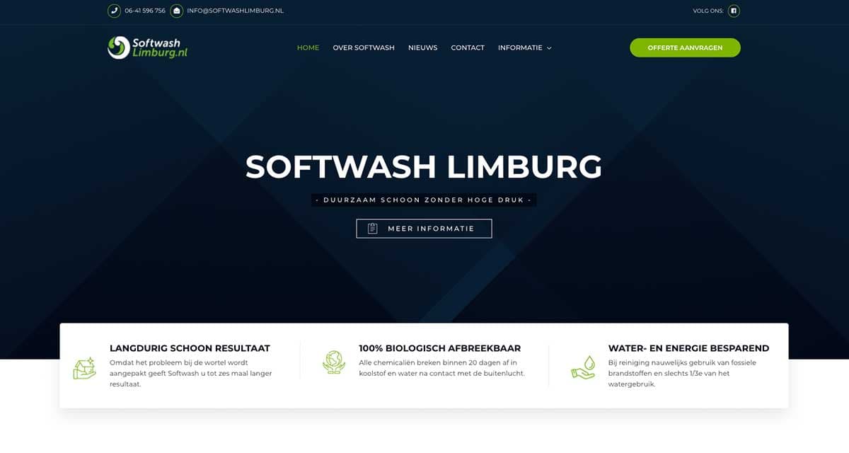 Website ontwikkeling Softwash-Limburg