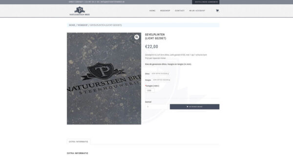 Webshop Natuursteen Bree - Blok56 - ontwerp van logo, huisstijl en website