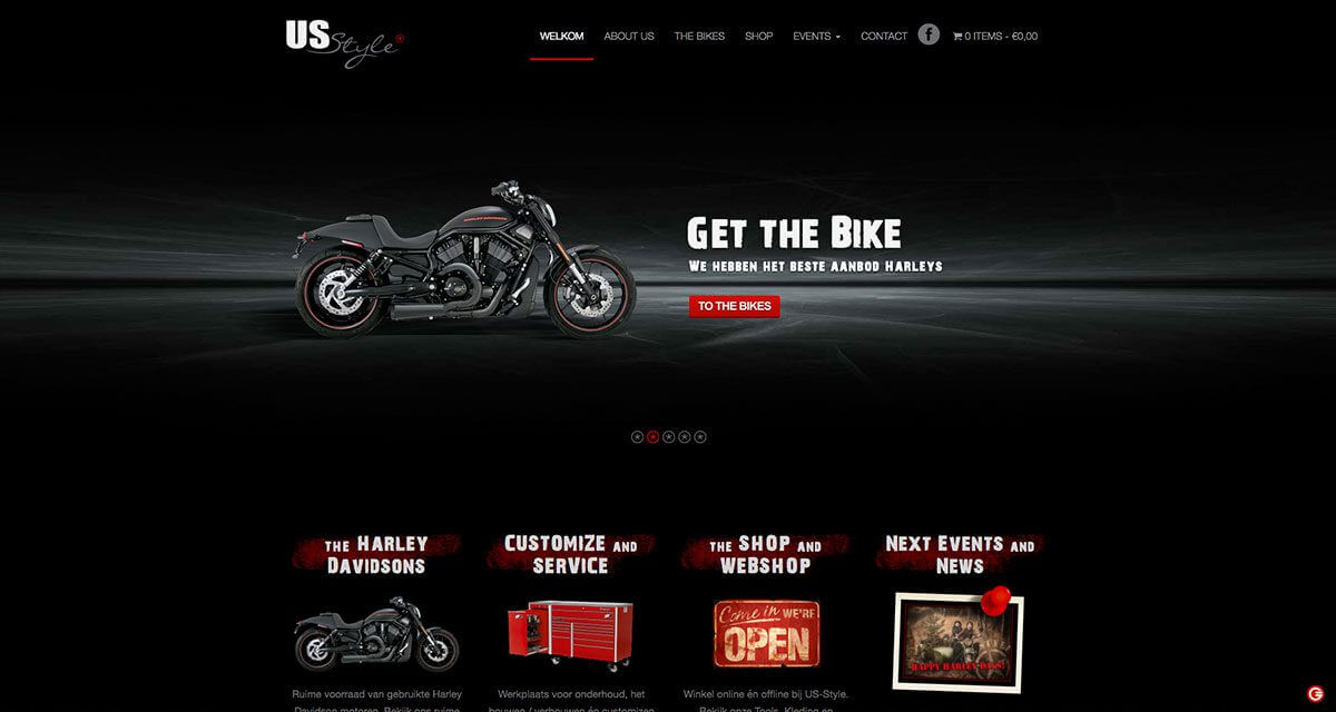 Webshop ontwerp US-Style