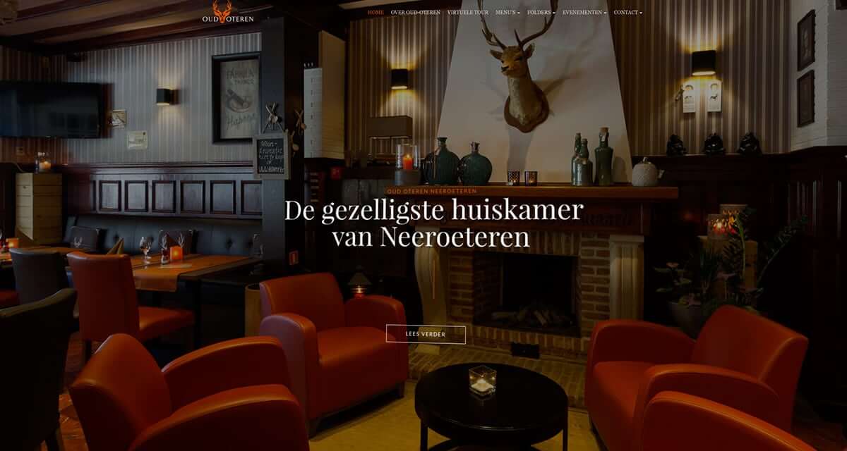 Webdesign, menukaart en fotografie voor Restaurant Oud Oteren